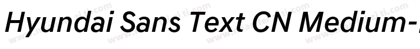 Hyundai Sans Text CN Medium字体转换